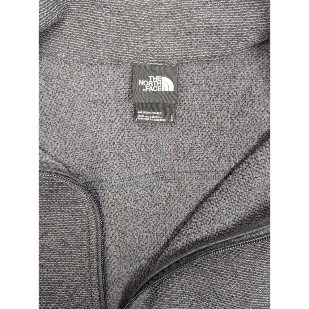 The North Face Textured Cap Rock 1/4 Zip Pullover Mens Large Gray Fleece - Picture 2 of 11
